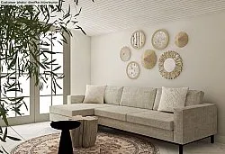 Rundt teppe - Siliana (beige)