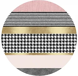 Rundt teppe - Esme (rosa/multi)