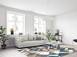 Wilton-teppe - Branco (multi)