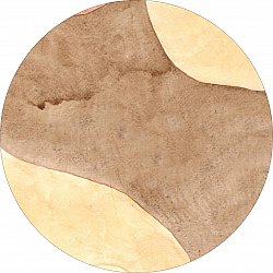 Rundt teppe - Nisa (brun/beige)