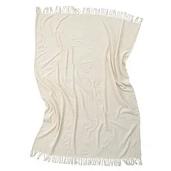 Pledd - Veya cotton throw (krem)