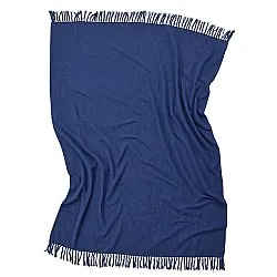 Pledd - Veya cotton throw (marineblå)