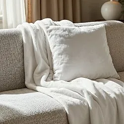 Pledd - Aranga Super Soft Throw (hvit)