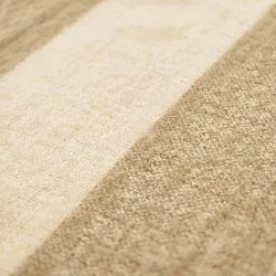 Tepper - Ullmixpledd - Beatriz Stripe (beige/hvit)