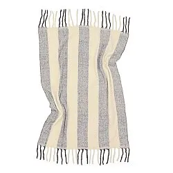 Tepper - Ullmixpledd - Beatriz Stripe (svart/hvitt)