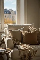 Tepper - Ullmixpledd - Melody (brun/beige)