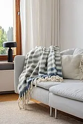 Pledd - Pledd i ullblanding - Monica (blå)