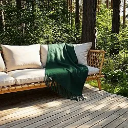 Pledd - Pledd i ullblanding - Samantha (grønn)