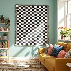 Pledd - Wallace Tapestry Blanket (svart/hvitt)