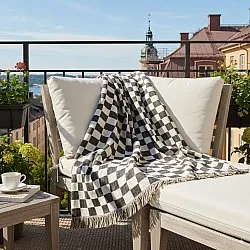 Pledd - Wallace Tapestry Blanket (svart/hvitt)