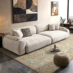 Flatvevd teppe - Amena (blå)