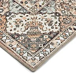 Flatvevd teppe - Berelina (beige/multi)