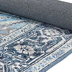 Flatvevd teppe - Birjand (blå)