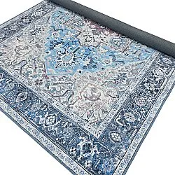 Flatvevd teppe - Birjand (blå)