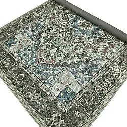 Flatvevd teppe - Birjand (grønn)
