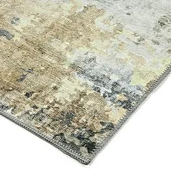 Flatvevd teppe - Comino (grå/multi)