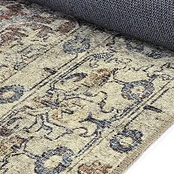 Flatvevd teppe - Delvar (beige)