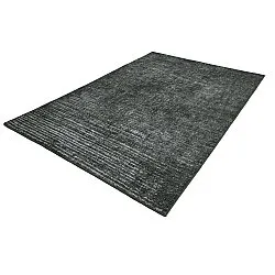 Flatvevd teppe - Elarion (svart)
