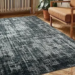 Flatvevd teppe - Elira (svart)