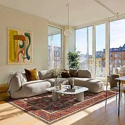 Flatvevd teppe - Khalamir (rød)