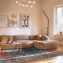 Flatvevd teppe - Mardin (rød/blå)