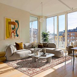 Flatvevd teppe - Meralis (rød)