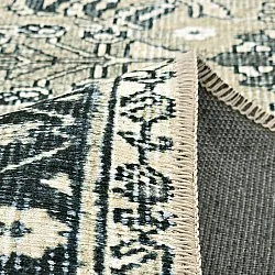 Flatvevd teppe - Yasirah (blå/grønn)