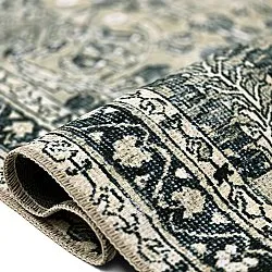 Flatvevd teppe - Yasirah (blå/grønn)