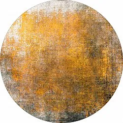Rundt teppe - Lalin (gul)