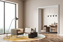 Rundt teppe - Amadora (gull)