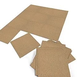 Helteppe - Almeria Tekstilfliser 24 stk. (beige)