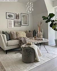 Wilton-teppe - Art Silk (lysegrå/beige)