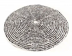 Rundt teppe - Brussels Swirl (sort)