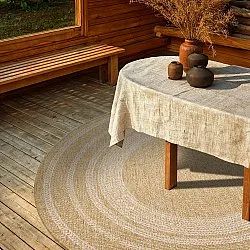 Rundt teppe - Indoor/Outdoor Angus (natur)