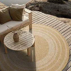 Rundt teppe - Indoor/Outdoor Angus (natur)
