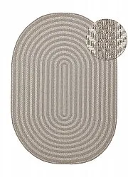 Ovalt teppe - Indoor/outdoor Leander (beige)