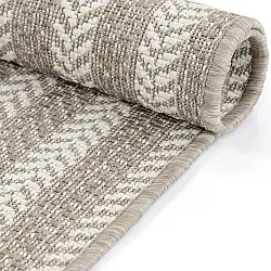 Ovalt teppe - Indoor/outdoor Leander (beige)