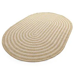 Ovalt teppe - Indoor/outdoor Leander (natur)