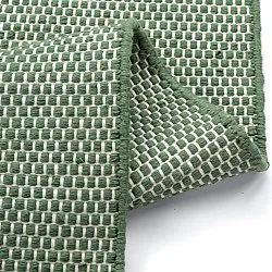 Innendørs/Utendørs tepper - Coastal Wool Look (grønn/hvit)