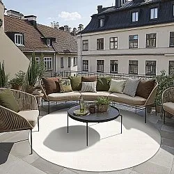 Runde tepper - Indoor/Outdoor Baldwin (cream)