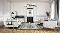 Wilton-teppe - Amer (svart/hvit)