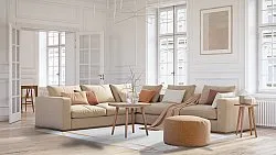 Wilton-teppe - Cerasia (beige/hvit/gull)