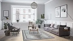 Wilton-teppe - Amer (svart/hvit)