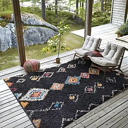 Ryetepper - Marden Natural Cotton Shaggy (svart/multi)