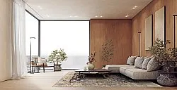 Wilton-teppe - Bouhjar (beige/multi)