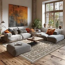Wilton-teppe - Ember (beige/offwhite)