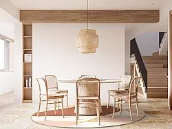 Runde tepper - Jade (beige/rosa)