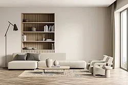 Wilton-teppe - Oakley (beige/blå)