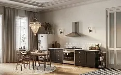 Runde tepper - Oakley (beige/blå)