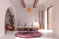 Runde tepper - Aranga Super Soft Fur (rose)